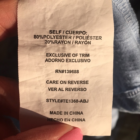 Altar’d State Blue Tank Top High Lace Neckline - Picture 7 of 8